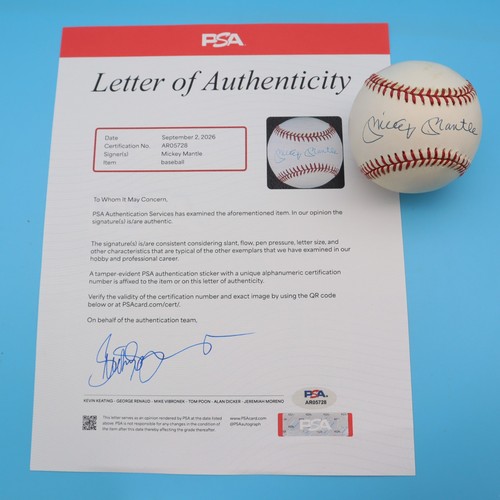 Mickey mantle autographed auto - mickey,